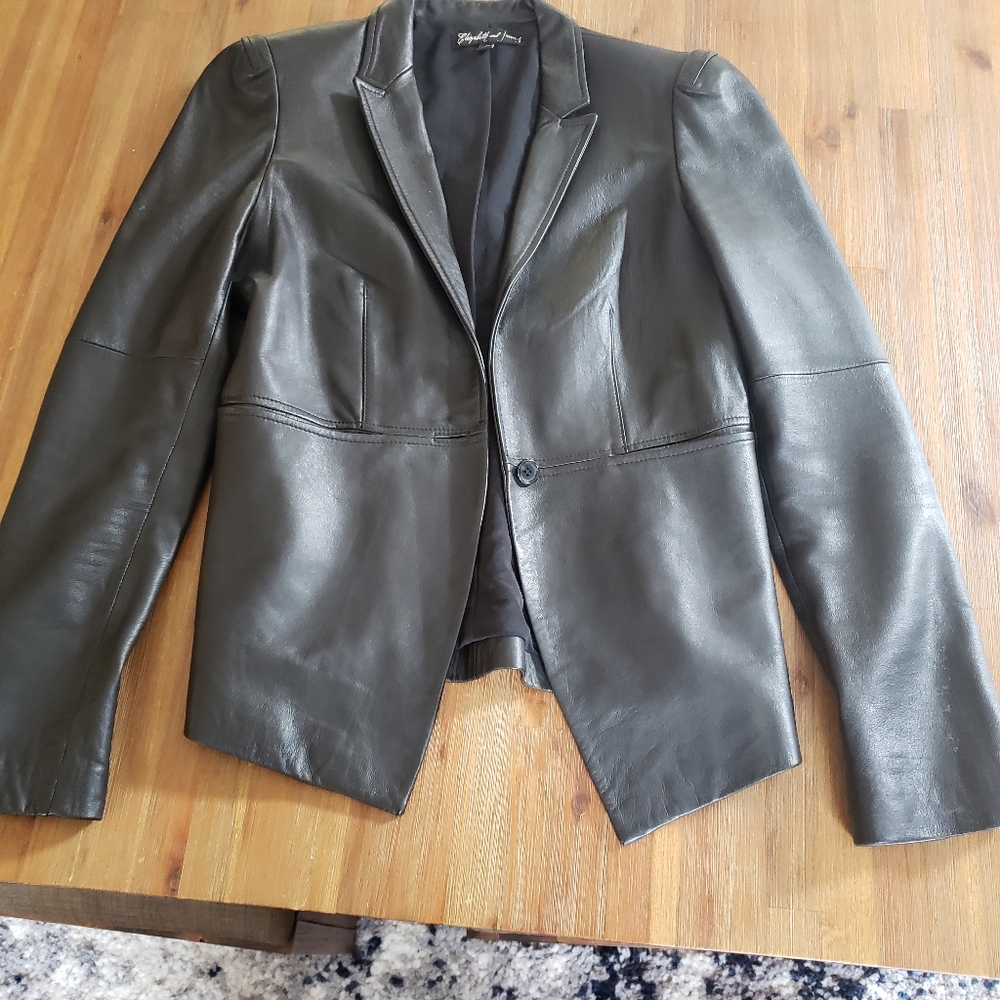 Leather blazer